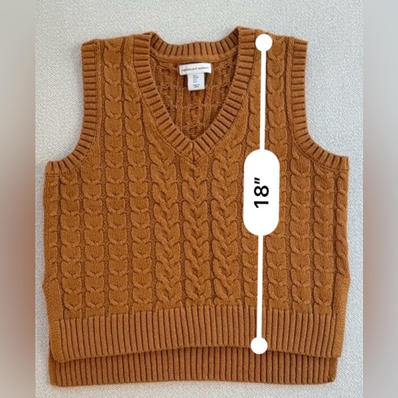 🌾 Cupcakes & Cashmere Sweater Cable Knit Pullover Size S - Picture 5 of 10